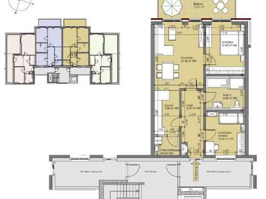 Studio zur Miete 1.250 € 3 Zimmer 78,1 m² 3. Geschoss Behnsrade 2 Lohbrügge Hamburg 21031