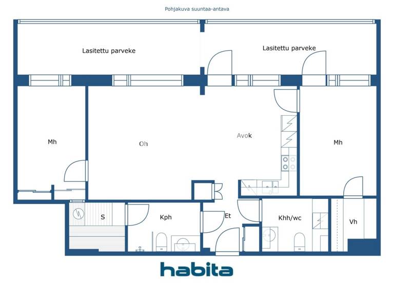 Studio zum Kauf 430.000 € 3 Zimmer 87,5 m² 5. Geschoss Radiokatu 19 Helsinki 00240
