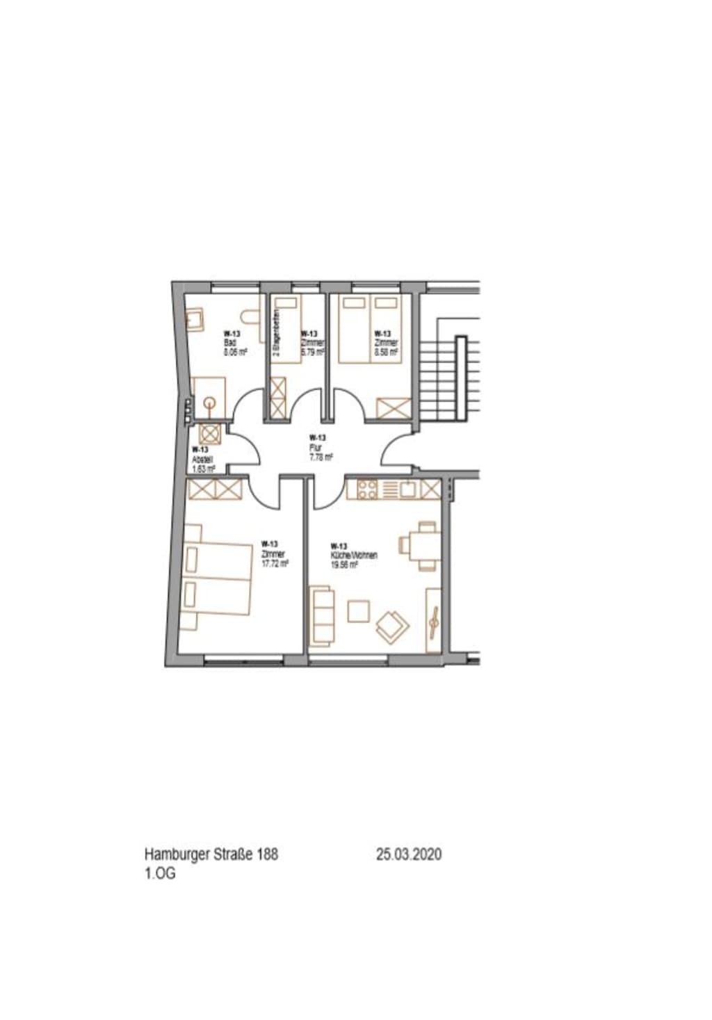 Wohnung zur Miete Wohnen auf Zeit 2.500 € 5 Zimmer 72 m²<br/>Wohnfläche 16.12.2024<br/>Verfügbarkeit Hamburger Straße Barmbek - Süd Hamburg 22083