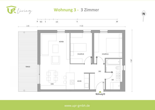Wohnung zum Kauf 459.500 € 3 Zimmer 78,7 m² Burgstraße 6 Bönnigheim Bönnigheim 74357