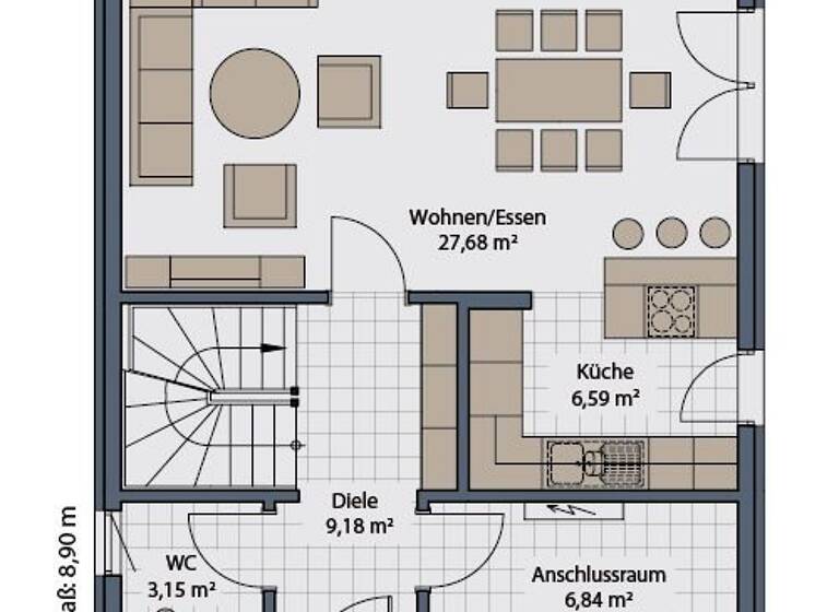 Einfamilienhaus zum Kauf provisionsfrei 356.430 € 4 Zimmer 104,4 m²<br/>Wohnfläche 180 m²<br/>Grundstück Brombach Lörrach 79541