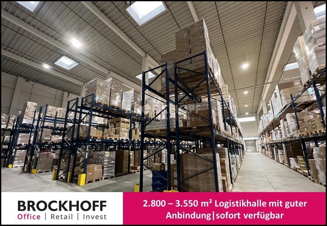 Halle/Industriefläche zur Miete 3.550 m²<br/>Lagerfläche ab 2.800 m²<br/>Teilbarkeit Flughafen Dortmund 44319