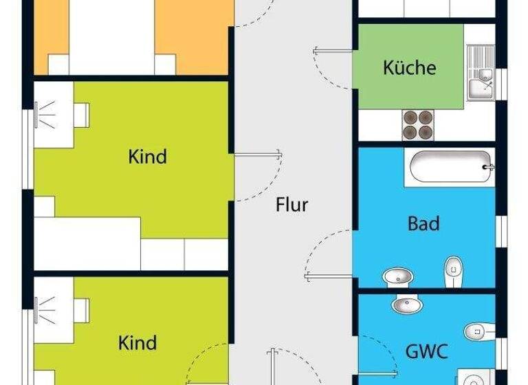 Wohnung zur Miete 611 € 4 Zimmer 94 m² Döbeln 04720