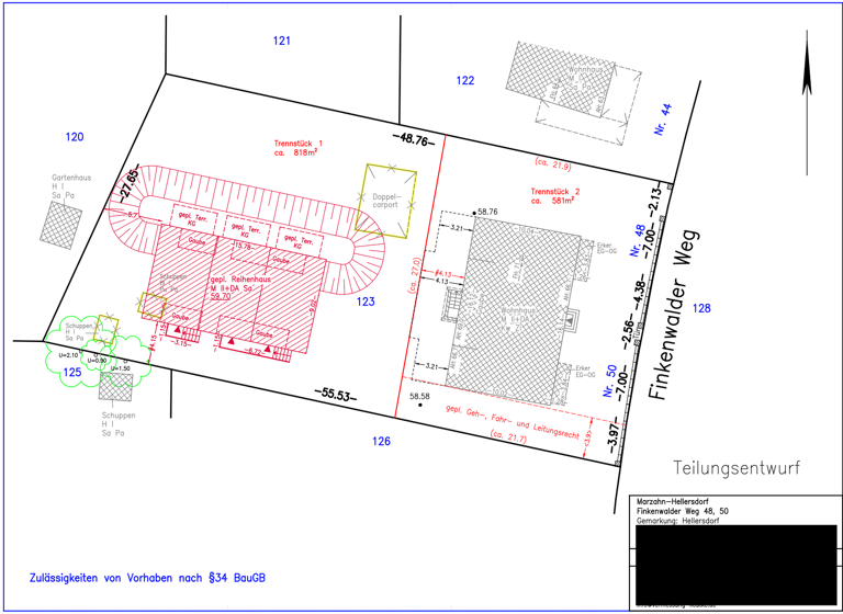 Grundstück zum Kauf provisionsfrei 439.770 € 822 m² Grundstück Finkenwalder Weg 50 Kaulsdorf Berlin 12621