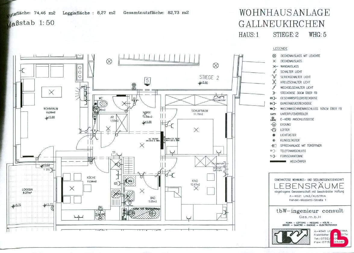 Wohnung zur Miete 886 € 3 Zimmer 82,7 m²<br/>Wohnfläche 2.<br/>Geschoss Gallneukirchen 4210