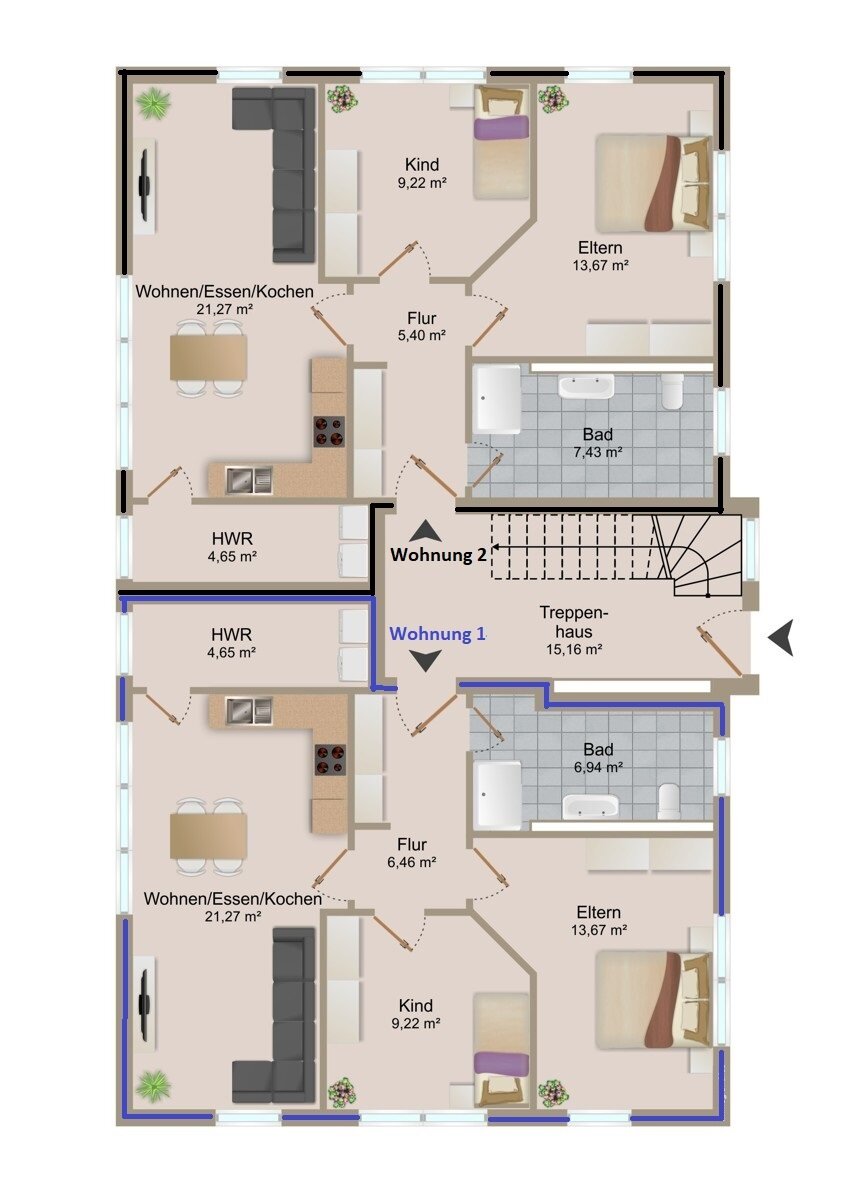 Wohnung zum Kauf 369.000 € 3 Zimmer 64,4 m²<br/>Wohnfläche Bensersiel Esens / Bensersiel 26427