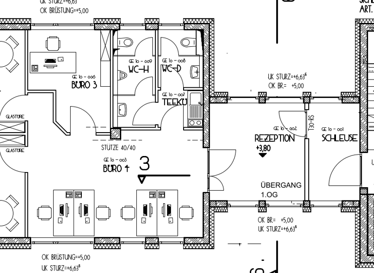 Bürofläche zur Miete provisionsfrei 800 € 3 Zimmer 110 m² Bürofläche Hermann-Oberth-Straße 2 Feucht 90537