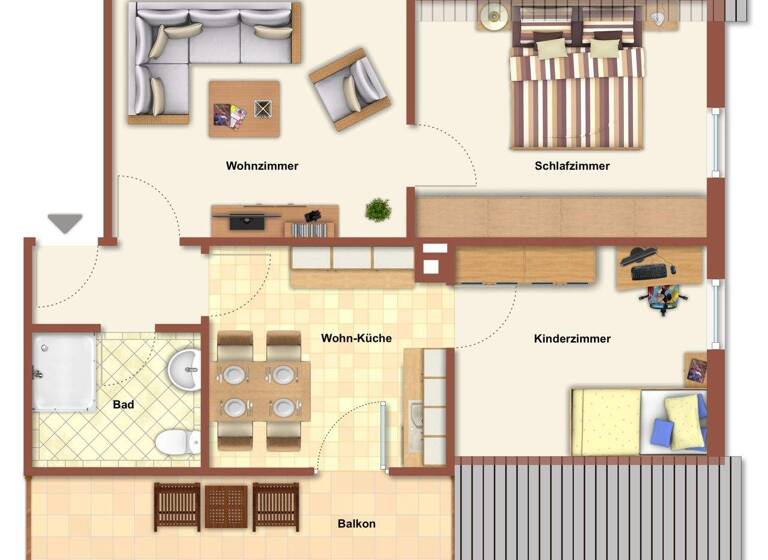 Wohnung zum Kauf 129.000 € 3,5 Zimmer 59 m² Bisingen 72406