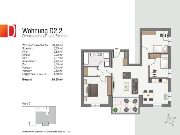 Wohnung zum Kauf provisionsfrei 468.000 € 4,5 Zimmer 94,6 m²<br/>Wohnfläche Mühlhausen Mühlhausen-Ehingen 78259