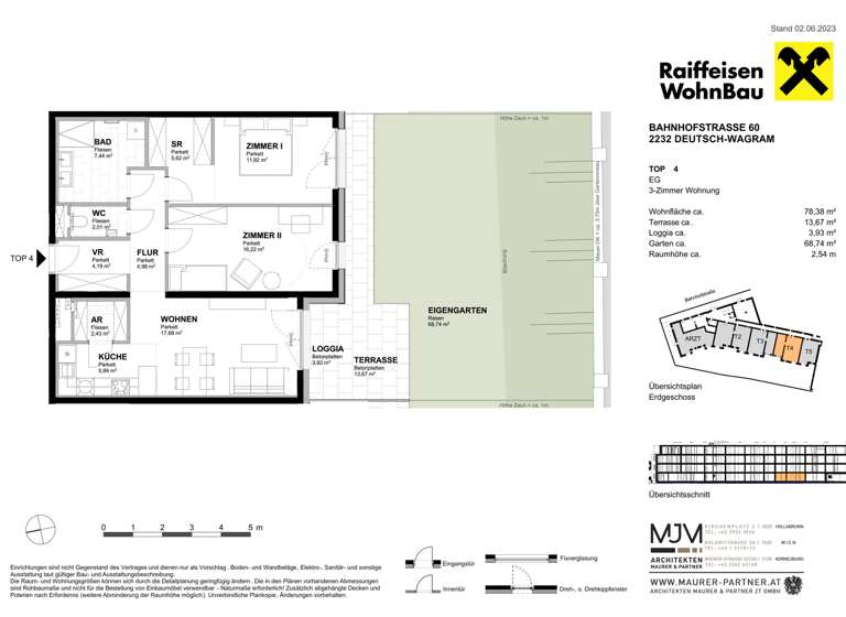 Wohnung zum Kauf provisionsfrei 430.400 € 3 Zimmer 78,4 m² Deutsch-Wagram 2232