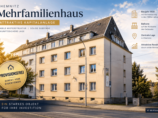 Mehrfamilienhaus zum Kauf provisionsfrei 325.000 € 20 Zimmer 598 m² 444 m² Grundstück Altchemnitz Chemnitz 09120