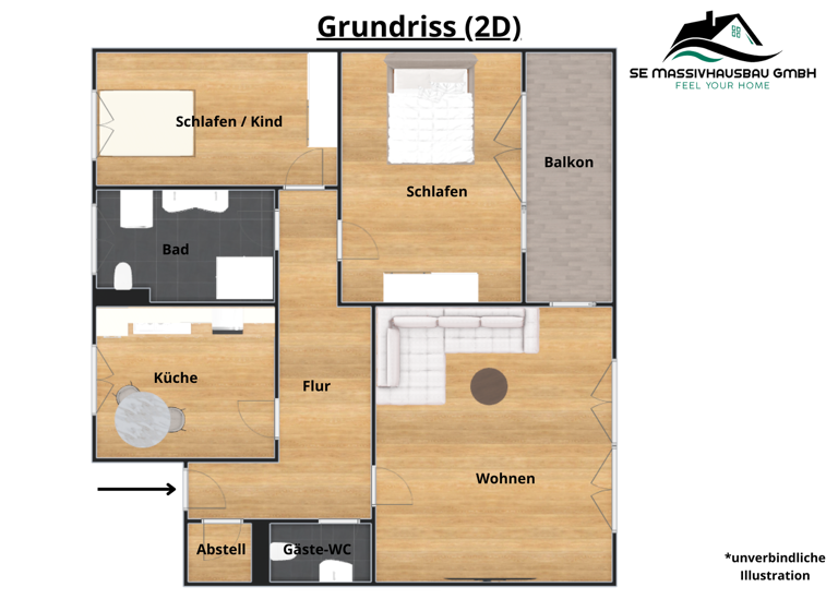 Wohnung zur Miete 1.100 € 3 Zimmer 100 m² 2. Geschoss Neuenbürg 75305