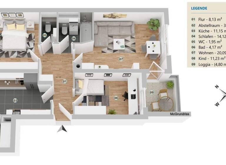 Wohnung zur Miete 1.250 € 3 Zimmer 74,6 m² 1. Geschoss frei ab 15.03.2026 Halskestraße 26 Thalk.Obersendl.-Forsten-Fürstenr.-Solln München 81379