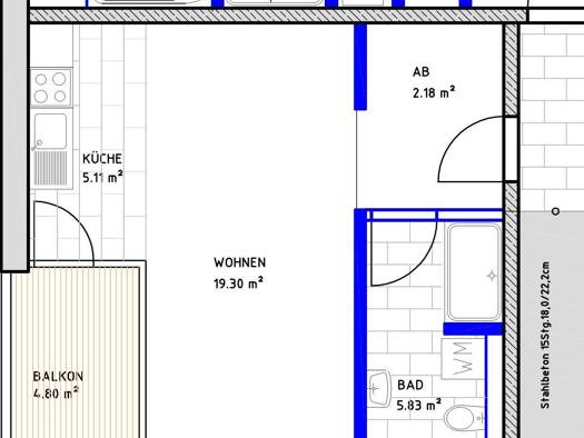 Wohnung zur Miete 290 € 1 Zimmer 35,2 m² Ilmenau 98693