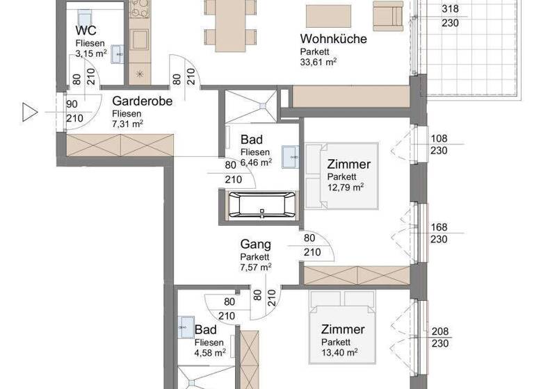 Wohnung zum Kauf - Erstbezug 845.000 € 3 Zimmer 93,3 m² Altmünster 4813