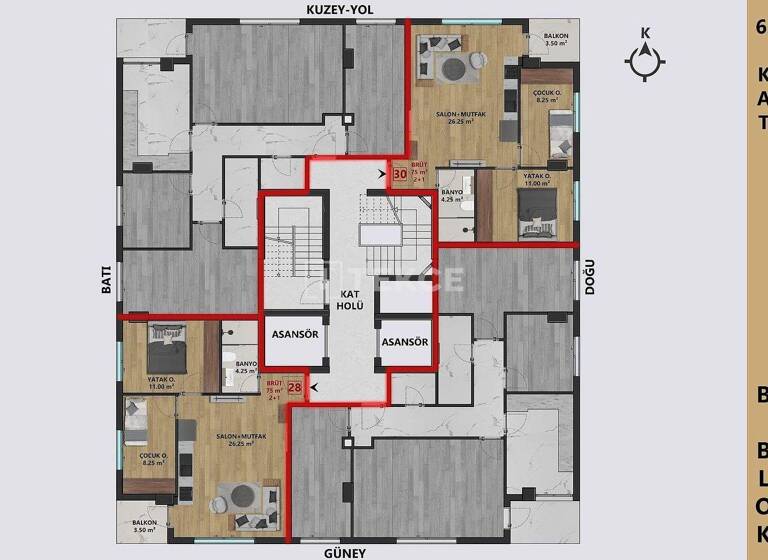 Studio zum Kauf 152.000 € 3 Zimmer 90 m² EG Antalya 07050