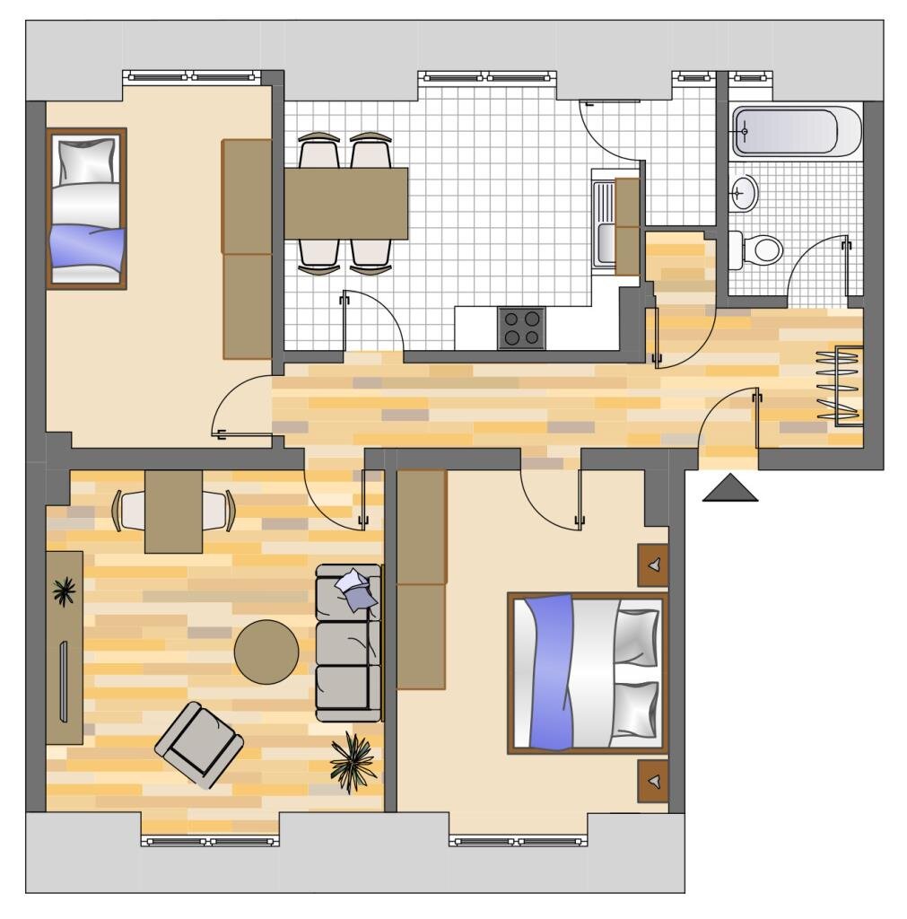 Wohnung zur Miete 739 € 3 Zimmer 74,1 m²<br/>Wohnfläche 2.<br/>Geschoss Damaschkestraße 21 Gartenstadt - Nord Dortmund 44141