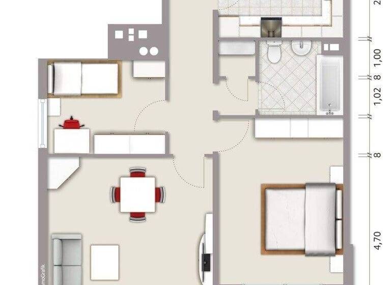 Wohnung zum Kauf 125.000 € 3 Zimmer 70 m² 4. Geschoss Großenbaum Duisburg 47269