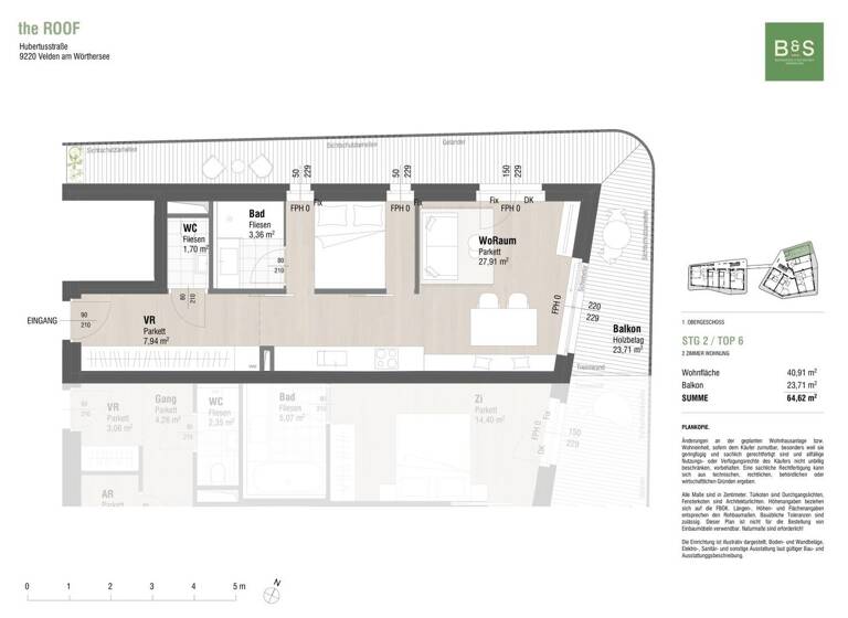Wohnung zum Kauf - Erstbezug 264.000 € 2 Zimmer 40,9 m² 1. Geschoss Hubertusstraße Velden am Wörther See 9220