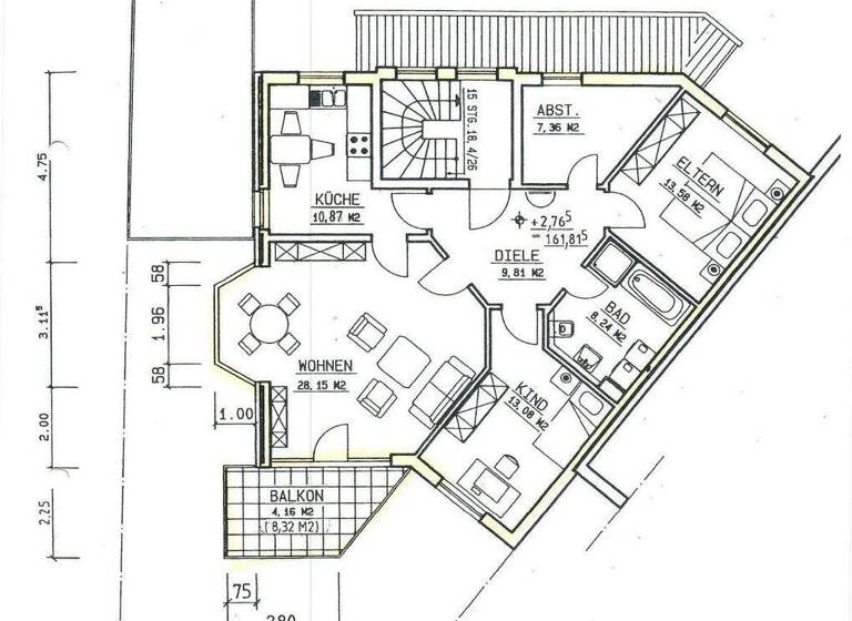 Wohnung zur Miete 1.190 € 4 Zimmer 95,3 m² 1. Geschoss Geismar Göttingen 37083