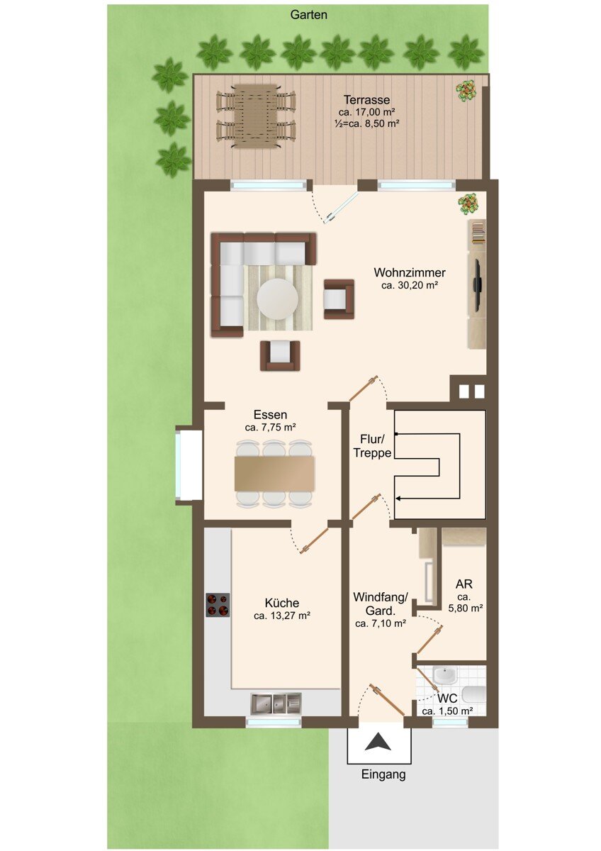 Reihenendhaus zum Kauf 1.224.000 € 6,5 Zimmer 176 m²<br/>Wohnfläche 264 m²<br/>Grundstück Neuperlach München 81739