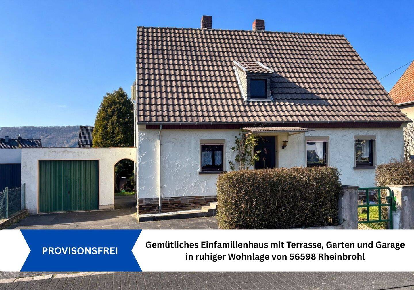 Immobilie in Rheinbrohl - Gemütliches Einfamilienhaus mit Terrasse, Garten und Garage in ruhiger Wohnlage von Rheinbrohl - Bild 0