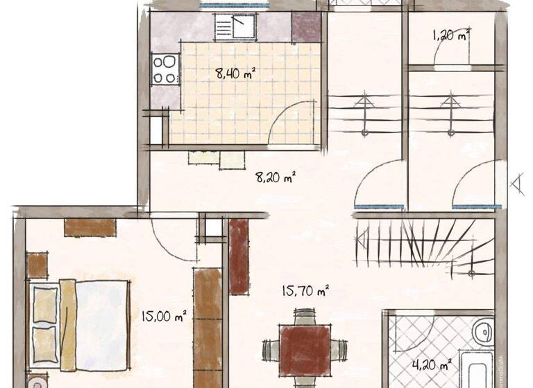 Maisonette zur Miete 640 € 4 Zimmer 92 m² 2. Geschoss frei ab sofort Wintersdorf Zirndorf 90513