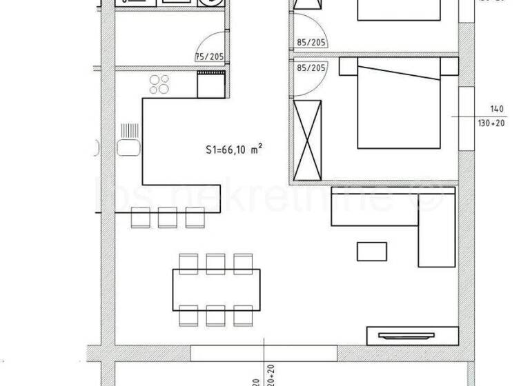 Wohnung zum Kauf 500.000 € 2 Zimmer 97 m² 3. Geschoss Okrug