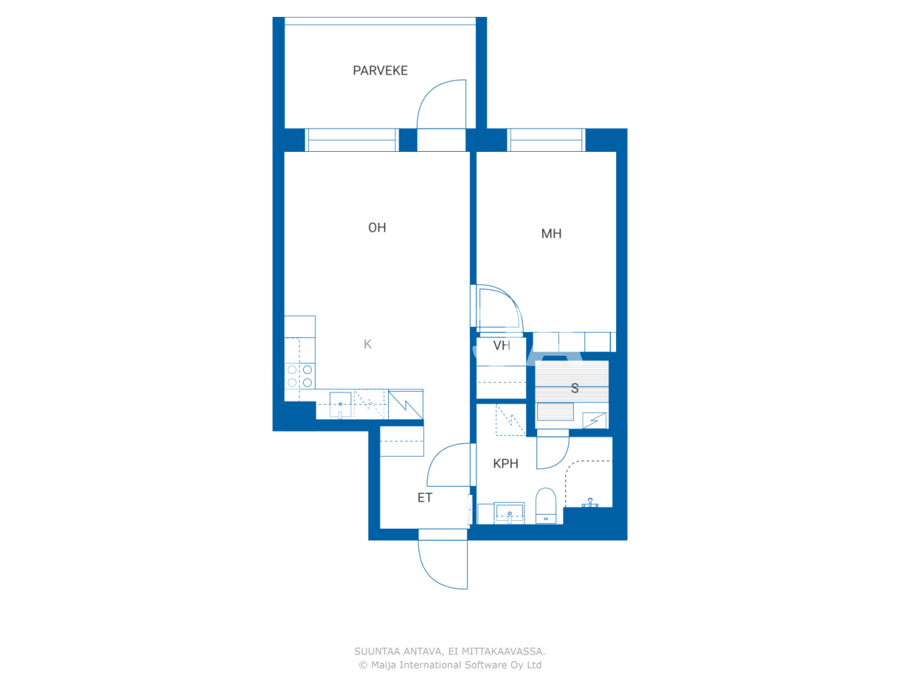 Studio zum Kauf 160.355 € 2 Zimmer 42 m²<br/>Wohnfläche 3.<br/>Geschoss Rantatie 5 Kittilä 99100