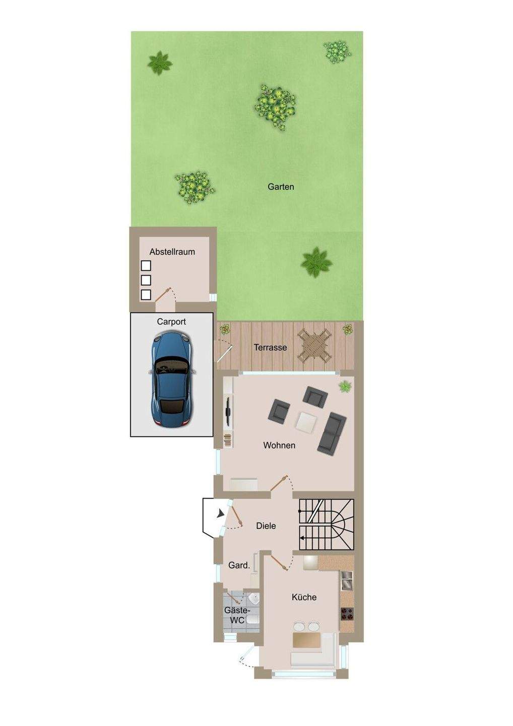 Immobilie in Sassenberg - Kaufobjekt: Hier hat jedes Kind sein eigenes Zimmer! DHH zentrumsnah in Sassenberg - Bild 2