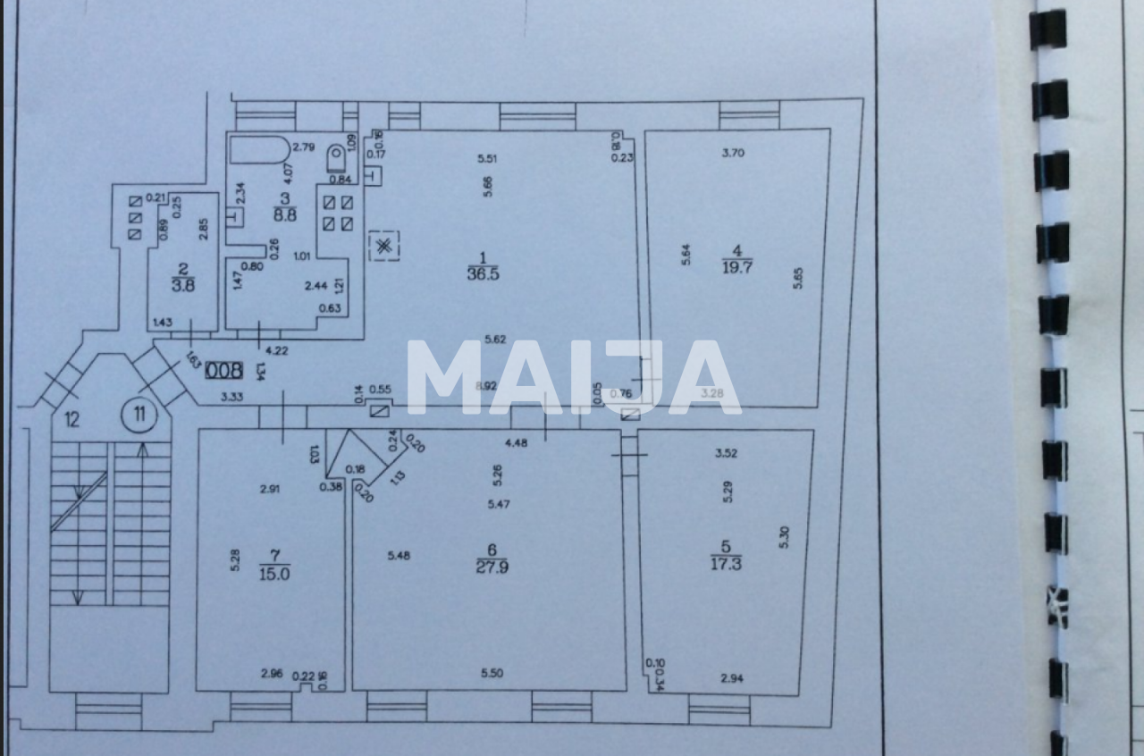 Studio zum Kauf 231.000 € 5 Zimmer 132 m²<br/>Wohnfläche 4.<br/>Geschoss Dzirnavu 62 Riga 1050