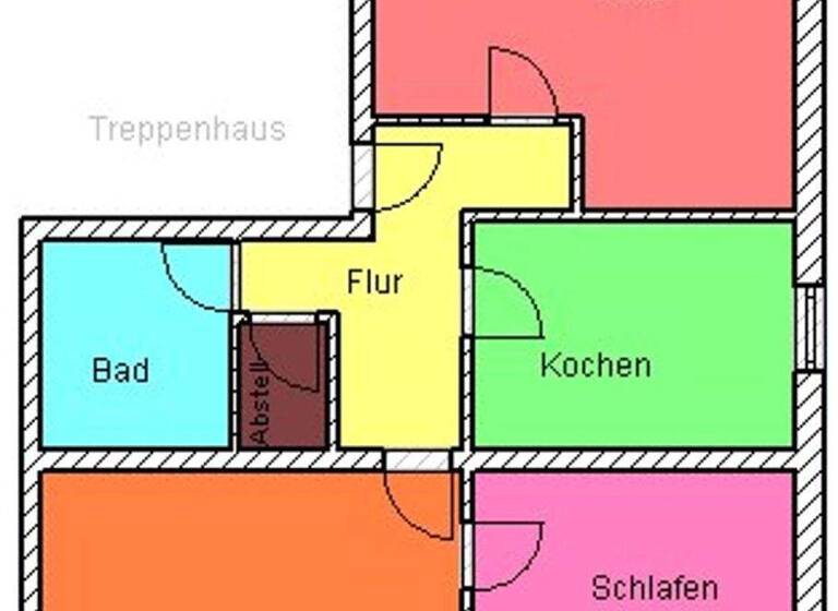 Wohnung zur Miete 478 € 3 Zimmer 79,7 m² 1. Geschoss frei ab sofort Allstedter Straße 9 Osterhausen Eisleben 06295
