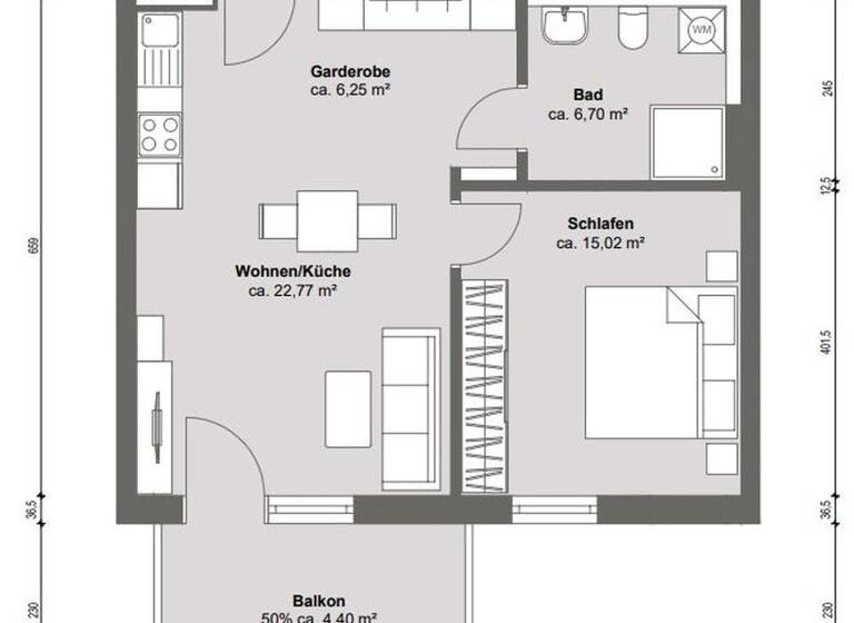 Wohnung zum Kauf provisionsfrei 180.000 € 2 Zimmer 37 m²<br/>Wohnfläche 31.10.2025<br/>Verfügbarkeit Neue-Welt-Str. Memmingen Memmingen 87700