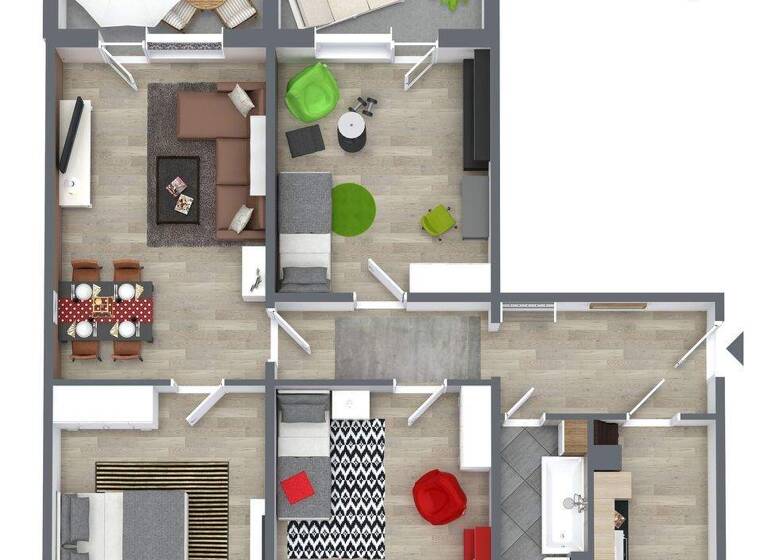 Wohnung zur Miete 545 € 4 Zimmer 86,8 m² 8. Geschoss frei ab 01.07.2026 Augsburger Str. 54 Bernsdorf Chemnitz 09126