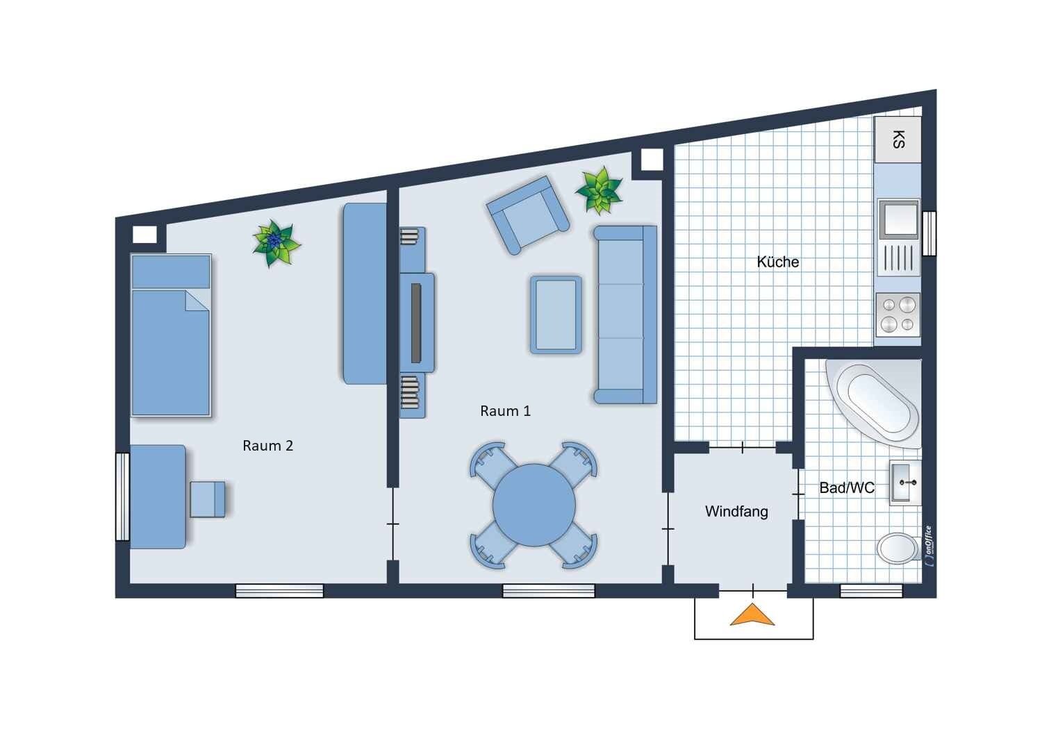 Bürofläche zum Kauf provisionsfrei 75.000 € 2 Zimmer 42 m²<br/>Bürofläche Statistischer Bezirk 12 Hamm 59065