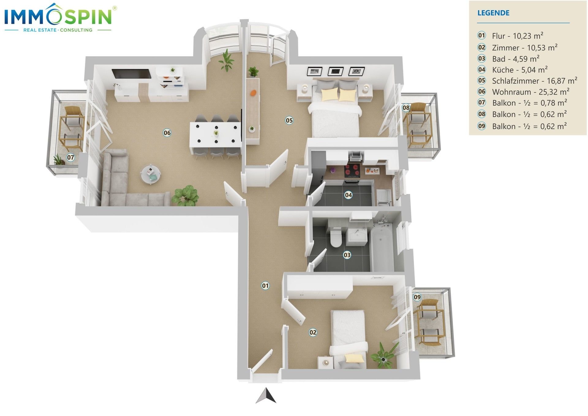 Wohnung zum Kauf 675.000 € 3 Zimmer 72,6 m²<br/>Wohnfläche 1.<br/>Geschoss Untersendling München 81369