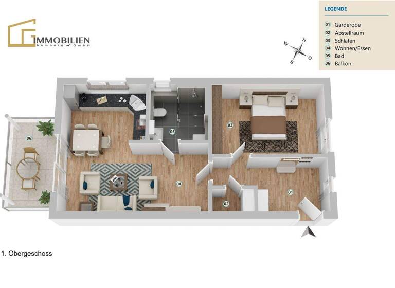 Wohnung zum Kauf - Erstbezug provisionsfrei 341.500 € 2 Zimmer 65,7 m² Hirschaid 96114