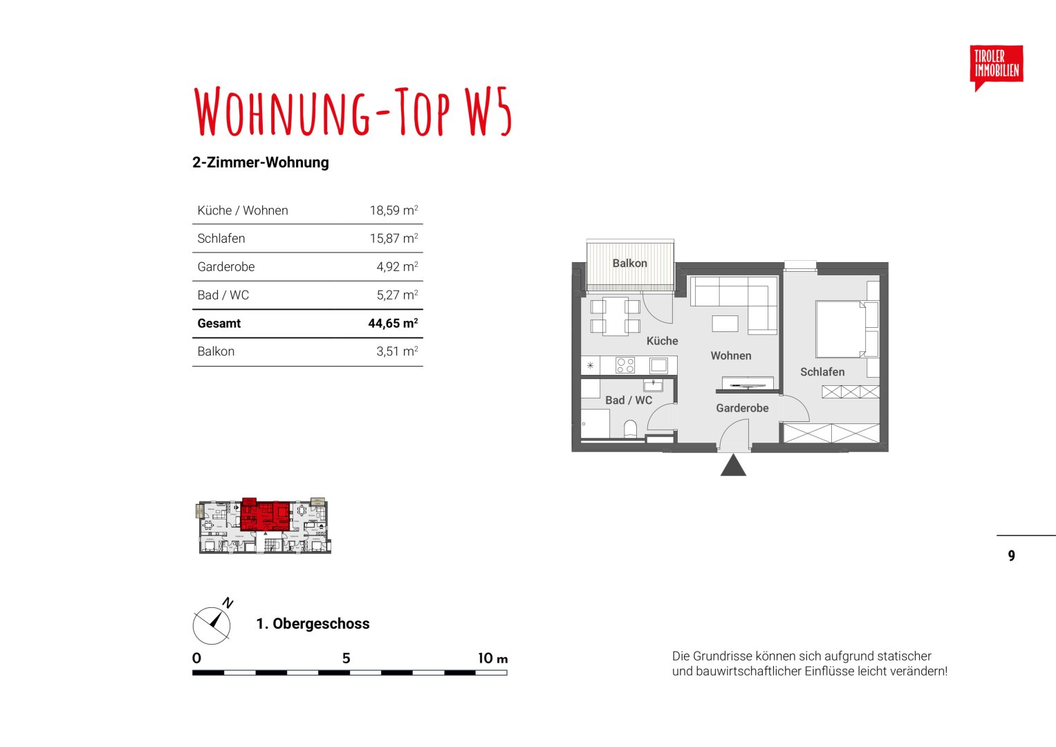 Wohnung zum Kauf 2 Zimmer 44,7 m²<br/>Wohnfläche Kufstein 6330