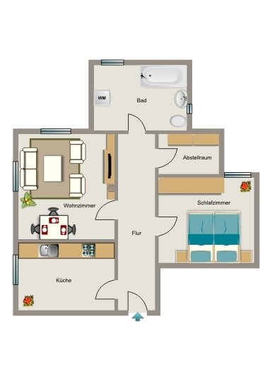 Wohnung zur Miete 416 € 2,5 Zimmer 58,5 m²<br/>Wohnfläche 1.<br/>Geschoss Freiligrathstraße 1 a Lünen - Süd Lünen 44532