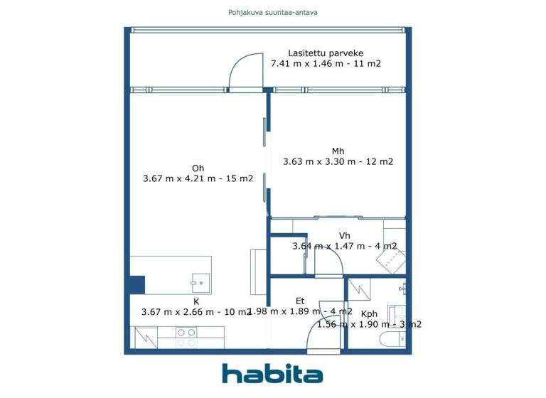 Studio zum Kauf 170.000 € 2 Zimmer 50 m² 4. Geschoss Kaivokatu 27 Porvoo 06100