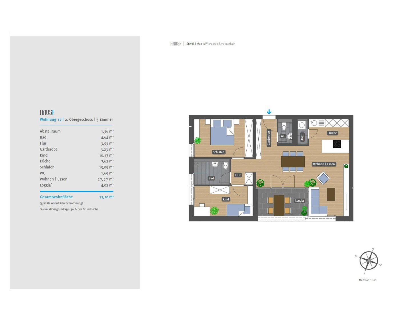 Wohnung zum Kauf provisionsfrei 397.000 € 3,5 Zimmer 77 m²<br/>Wohnfläche 2.<br/>Geschoss Schiefersee 2 Schmelzenholz Winnenden 71364