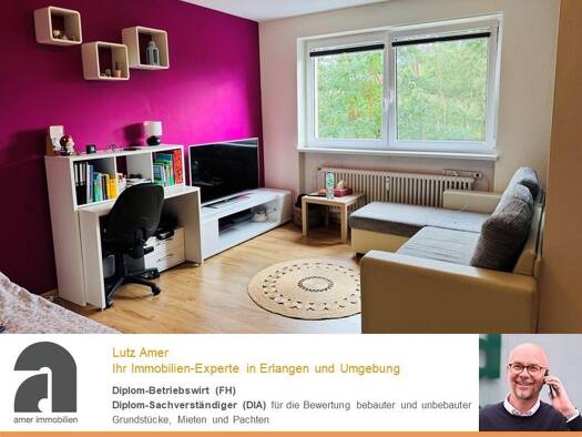 Studio zur Miete 490 € 1 Zimmer 33 m² frei ab 01.10.2026 Büchenbach Erlangen 91056