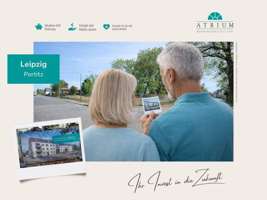 Wohnung zum Kauf - Neubau provisionsfrei als Kapitalanlage geeignet 341.500 € 2 Zimmer 61,1 m² Cradefelder Straße 2 Plaußig-Portitz Leipzig 04349