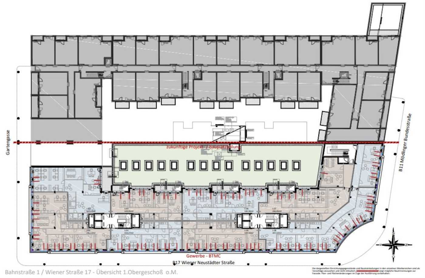 Bürogebäude zur Miete 16,70 € 945,5 m²<br/>Bürofläche ab 143 m²<br/>Teilbarkeit Wiener Neudorf 2351