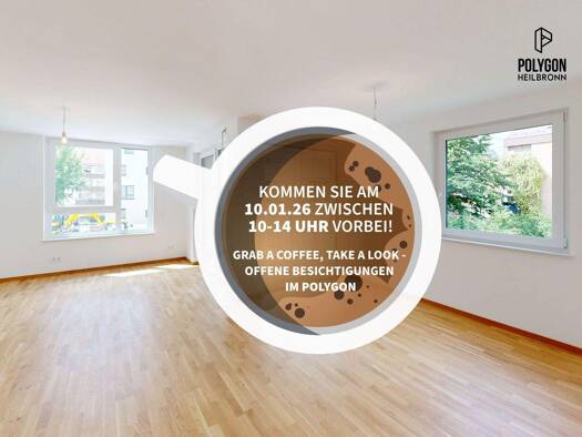 Wohnung zur Miete - Erstbezug 1.420 € 4 Zimmer 95,7 m² 3. Geschoss Happelstraße 47 Heilbronn 74074