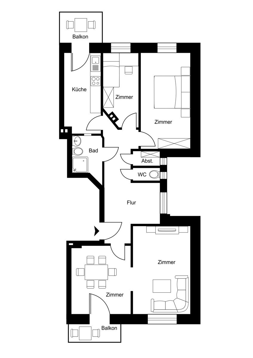 Wohnung zum Kauf 690.000 € 3,5 Zimmer 88,9 m²<br/>Wohnfläche 2.<br/>Geschoss Eppendorf Hamburg 20251