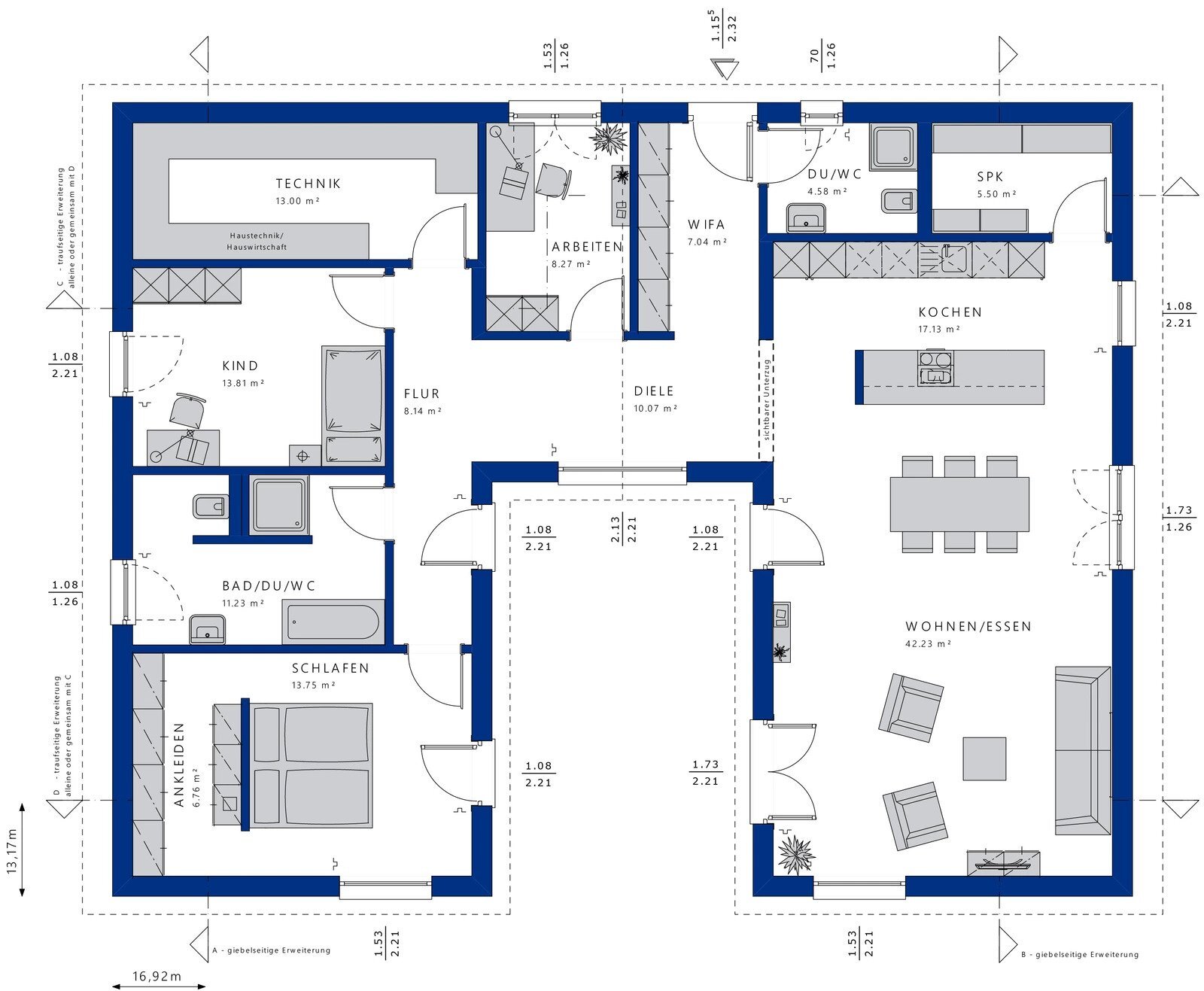 Bungalow zum Kauf 1.240.718 € 4 Zimmer 161,5 m²<br/>Wohnfläche 1.149 m²<br/>Grundstück Rahlstedt Hamburg 22147