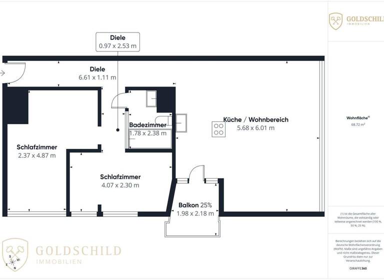 Wohnung zum Kauf 289.000 € 3 Zimmer 70 m² Bonlanden Filderstadt / Bonlanden 70794