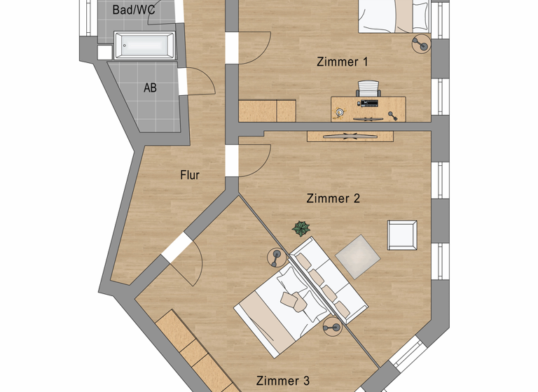Wohnung zum Kauf provisionsfrei 345.200 € 3 Zimmer 101,5 m² EG Fritz-Reuter-Straße 27 a Niederschönhausen Berlin 13156
