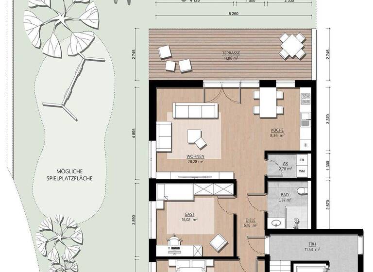 Wohnung zum Kauf provisionsfrei 399.000 € 3 Zimmer 96,6 m² EG frei ab 01.09.2026 Nierenhof Velbert 42555